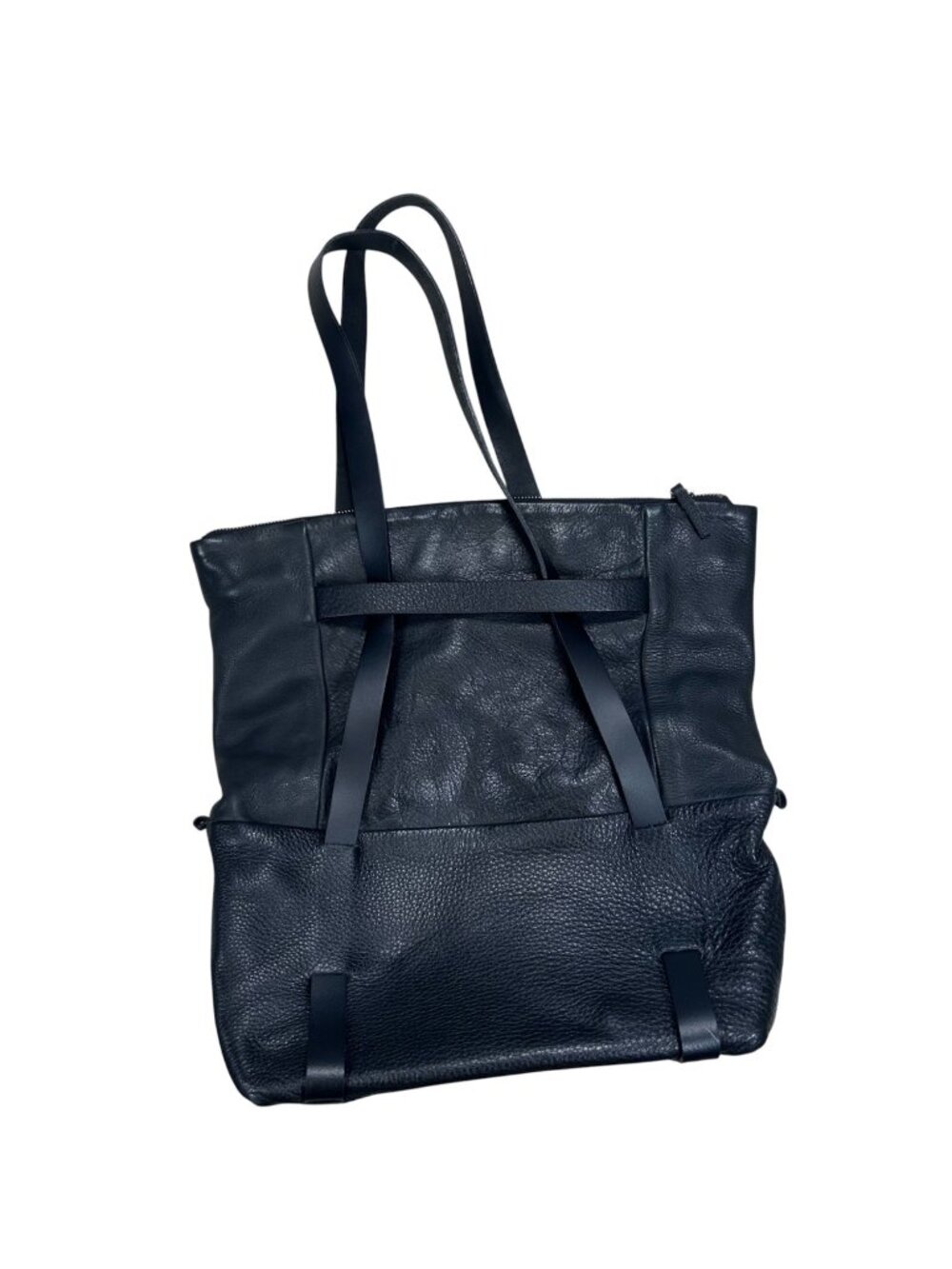 Martin Dhust Dillinger Bag Black Leather Tote Handbag Strappy Streetwear